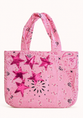 Borsa mare rosa stelle fucsia