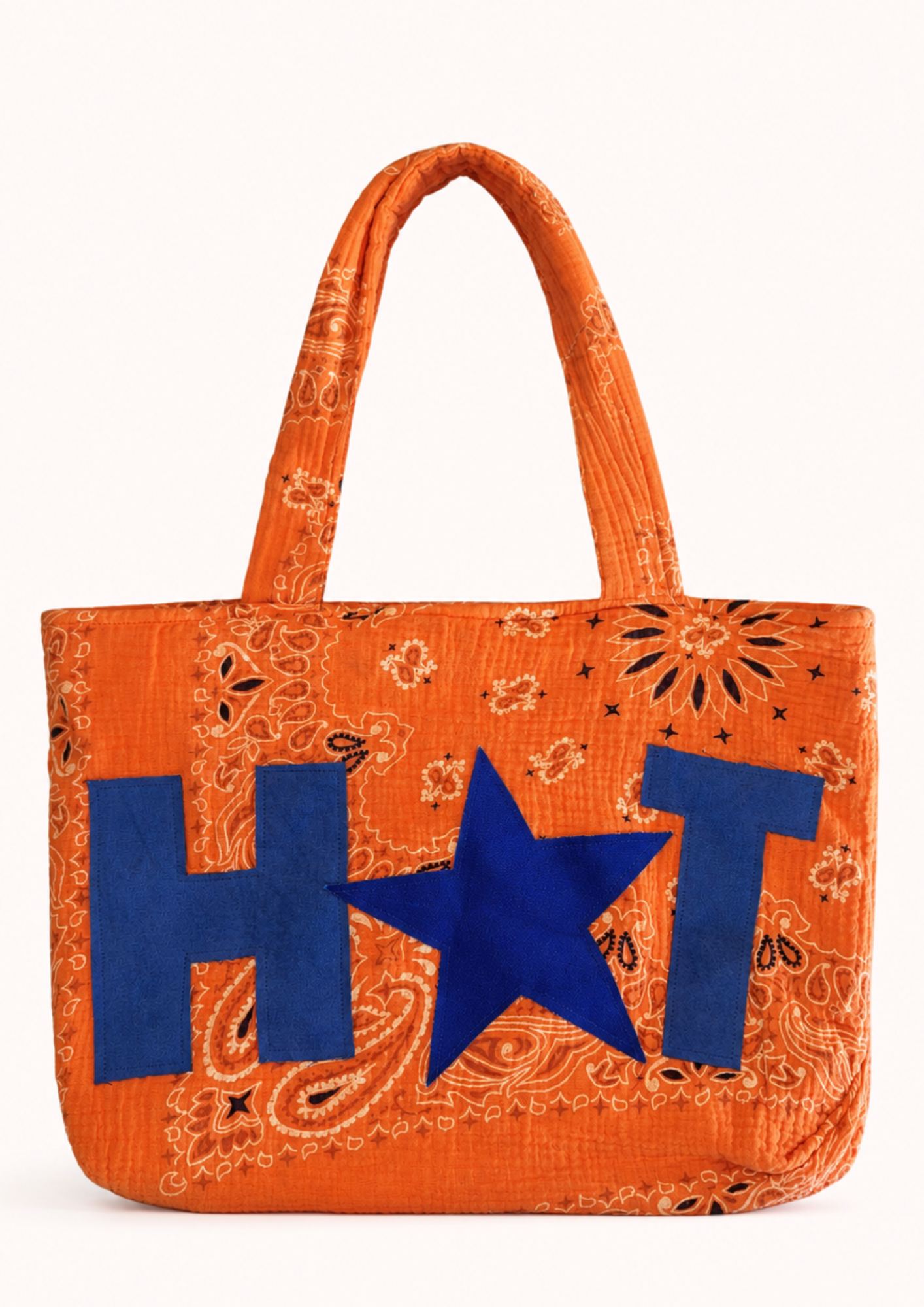 Borsa mare arancione hot blu