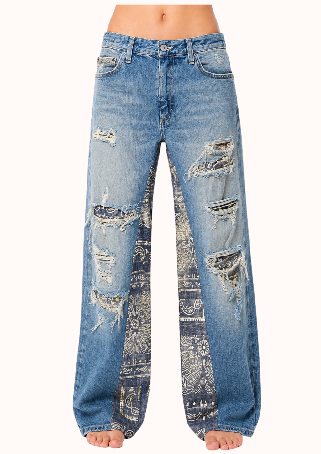 Denim Dondup BANDANA ripped