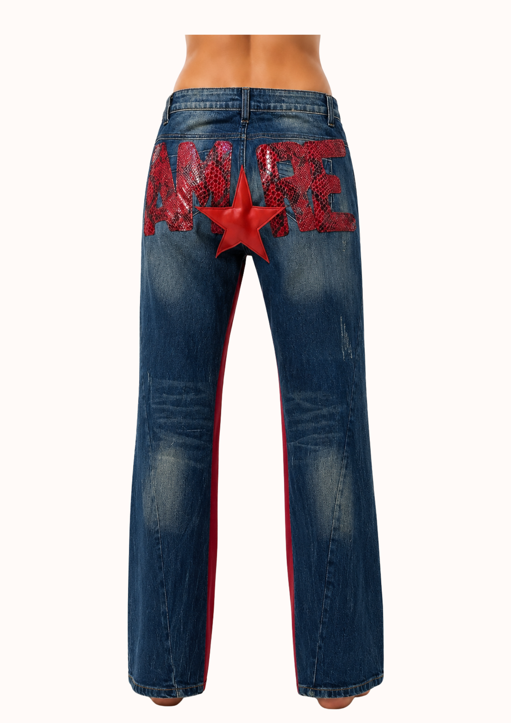 Denim Benetton AMORE stella rossa