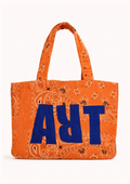 Borsa mare arancione art blu