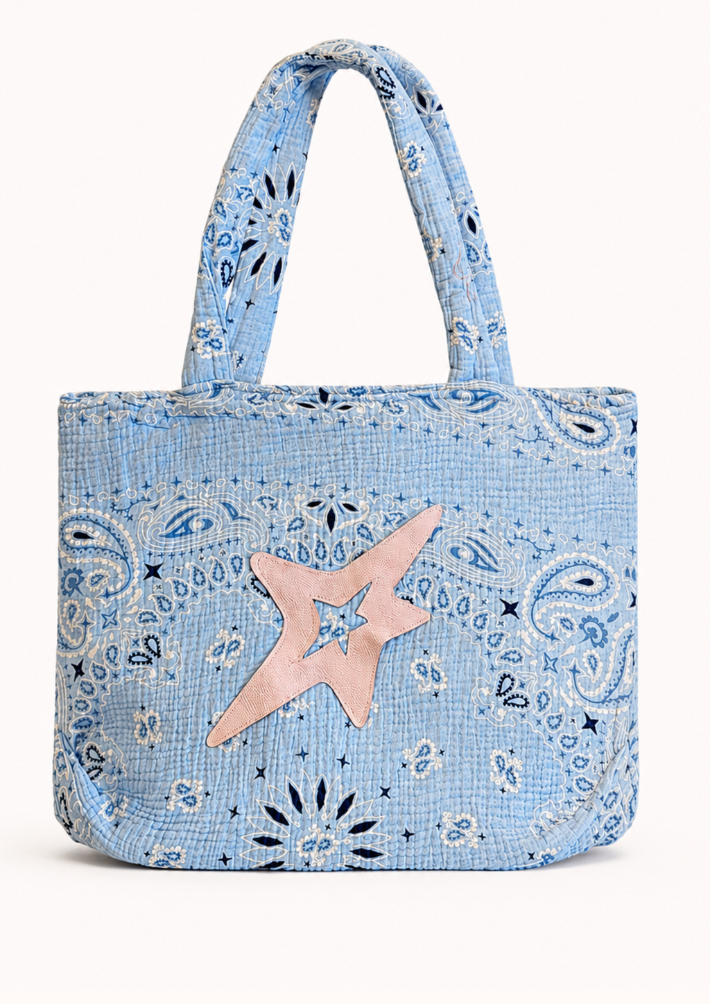 Borsa mare azzurra stella argento