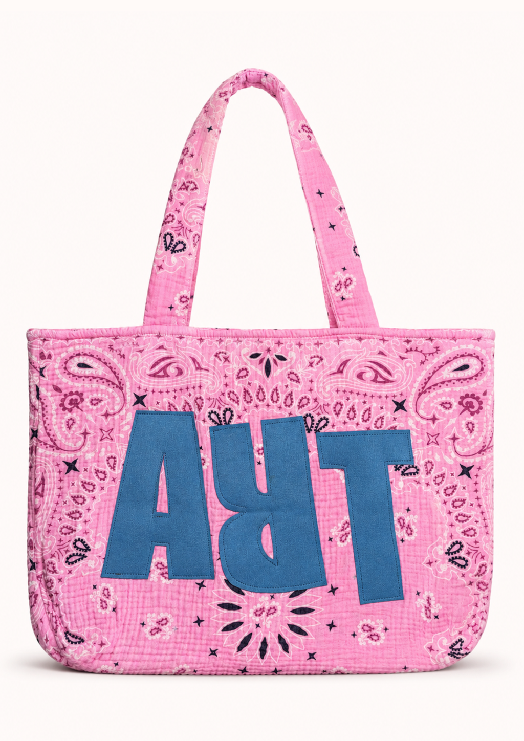 Borsa rosa art azzurro