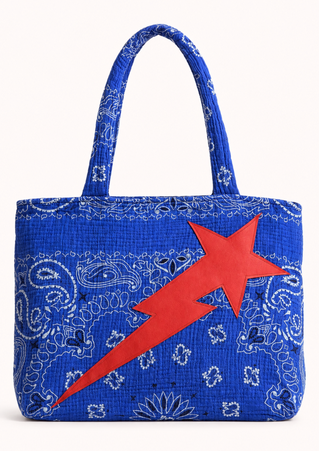 Borsa mare blu stella rossa