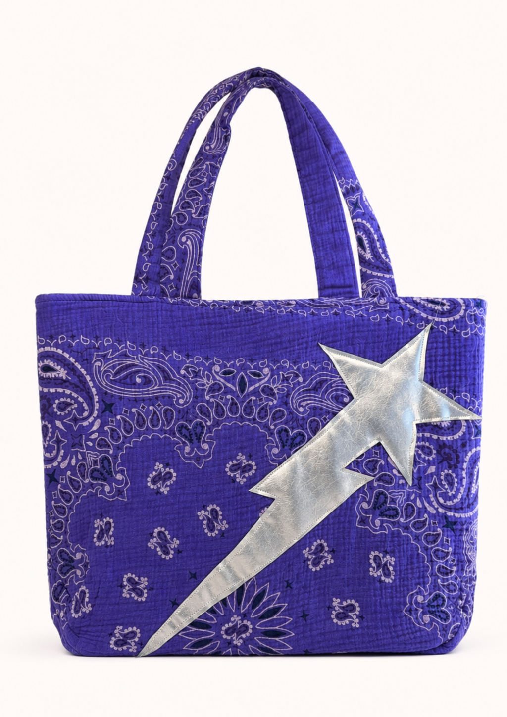 Borsa mare viola stella argento