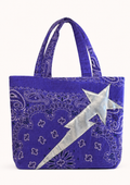 Borsa mare viola stella argento