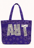 Borsa mare viola art argento