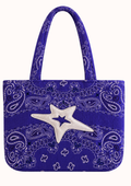 Borsa viola stella argento