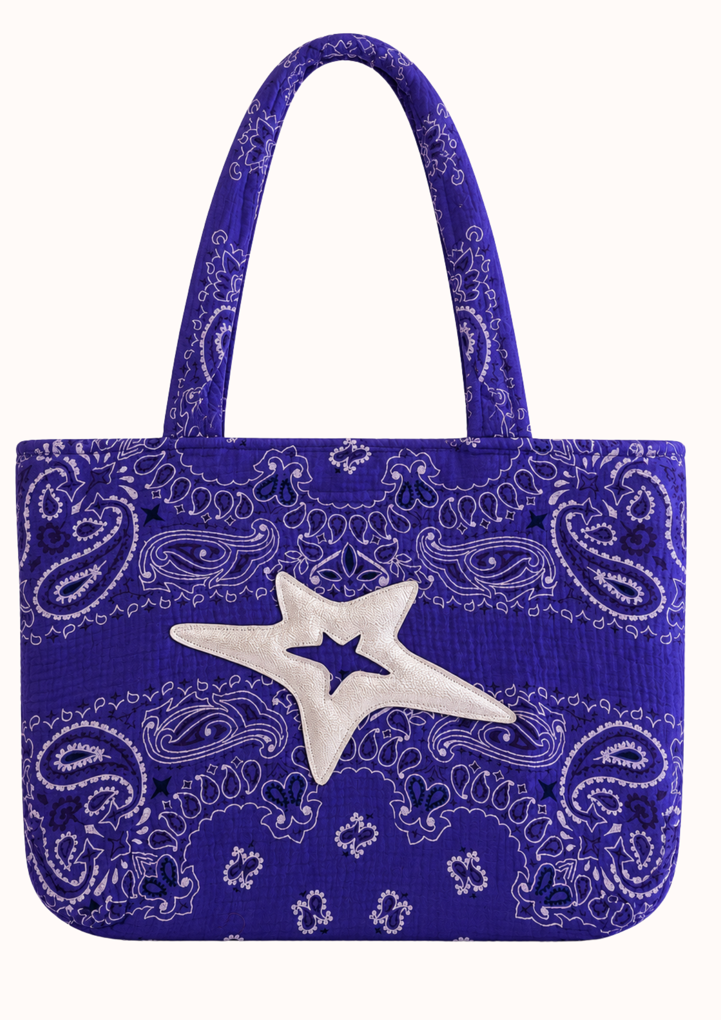 Borsa viola stella argento