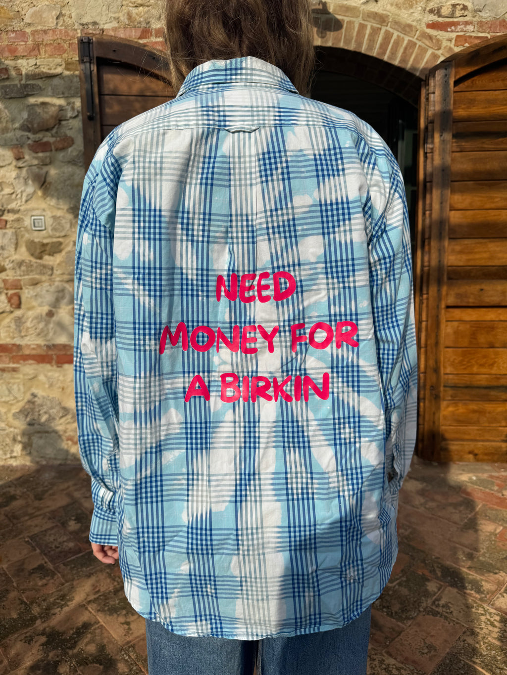 camicia "Need money for a birkin"