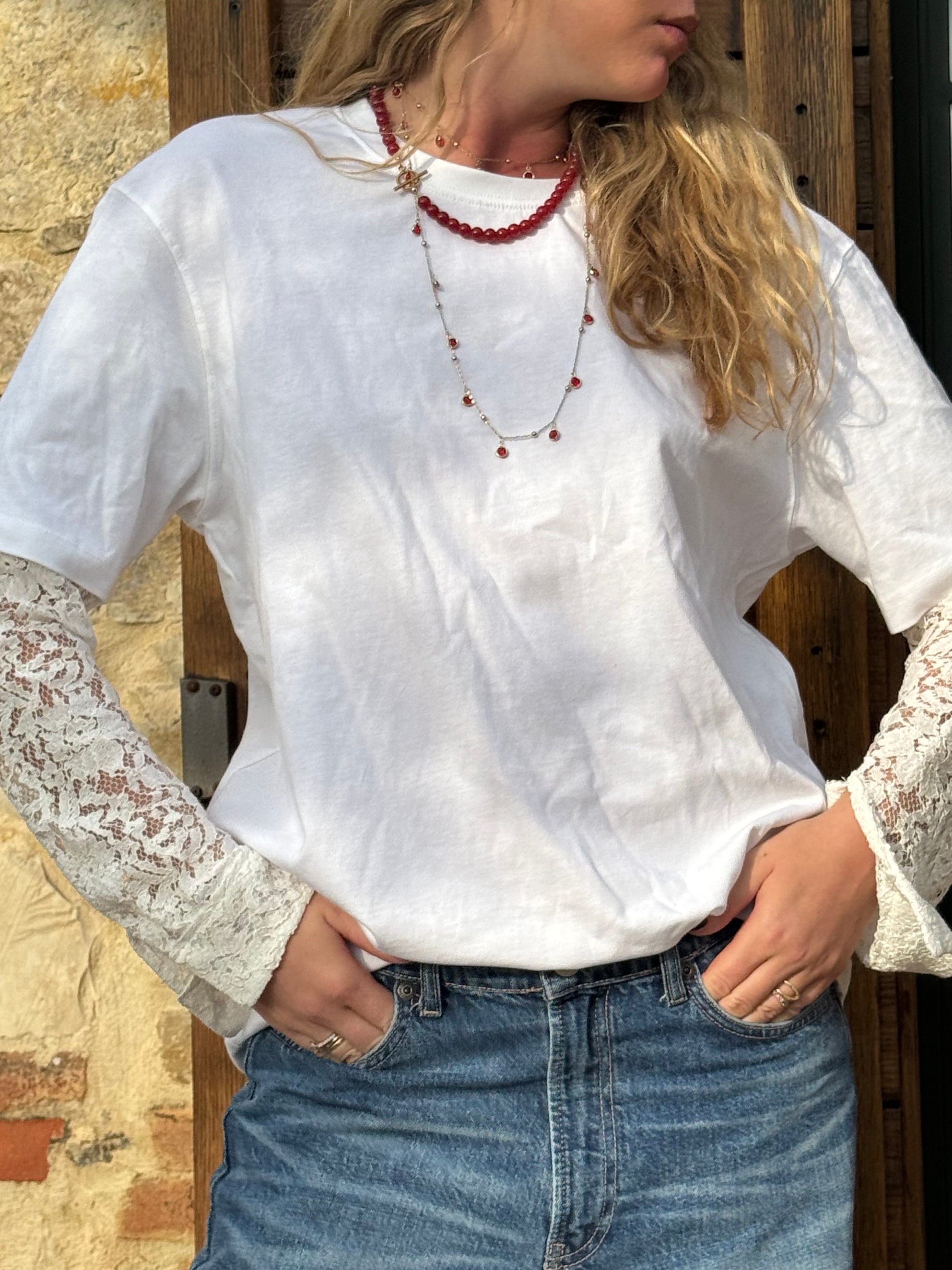 maglietta 100% cotone classic fit Bianca