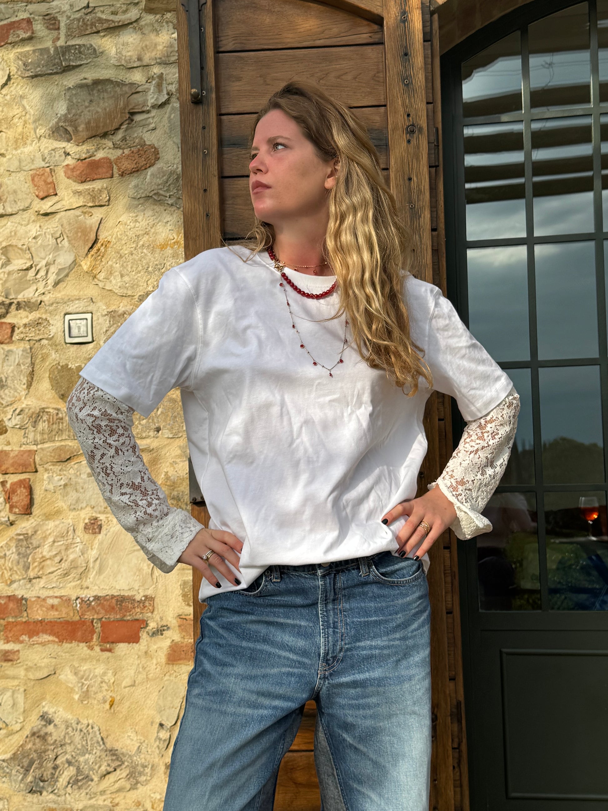 maglietta 100% cotone classic fit Bianca