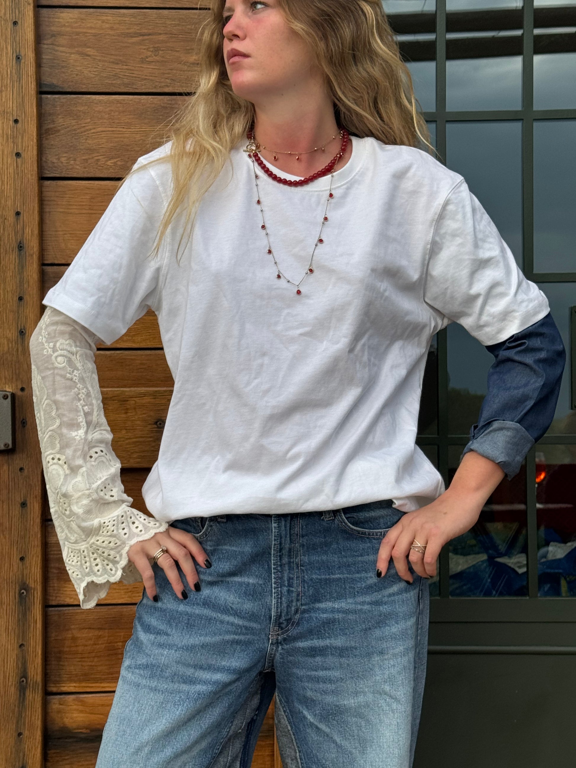 maglietta 100% cotone classic fit Bianca